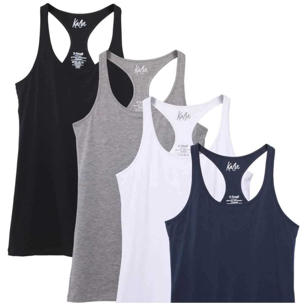 NWT 4-Pack Racerback SHELF BRA Camisole Base Layer tank top XXL - Picture 3 of 7